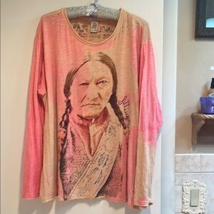 Magnolia Pearl, pink graphic long sleeve shirt